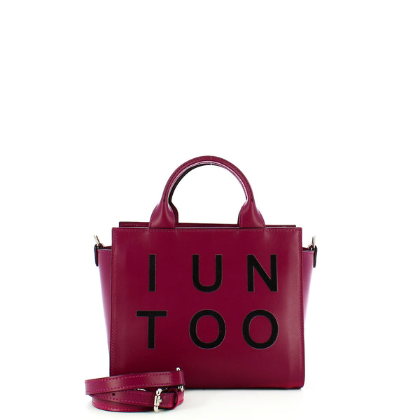 Iuntoo - Borsa a mano Piccola Autentica - 155003 - MAGENTA-NERO