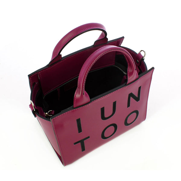 Iuntoo - Borsa a mano Piccola Autentica - 155003 - MAGENTA-NERO