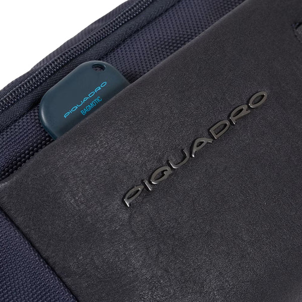 piquadro - marsupio porta ipad® mini in tessuto riciclato brief 2 - ca2174br2 - blu | Shop Now at Italystation.com