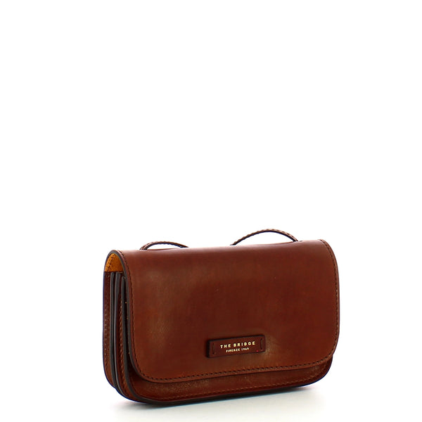The Bridge - Tracollina Rustici S Crossbody Bag - 04351101 - MARRONE/14/ORO