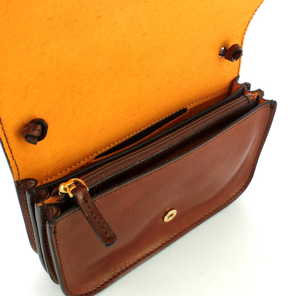 The Bridge - Tracollina Rustici S Crossbody Bag - 04351101 - MARRONE/14/ORO