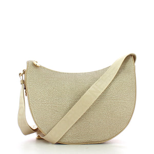 Borbonese - Borsa Luna Bag Middle in Nylon Riciclato Sabbia - 934411I15 - SABBIA