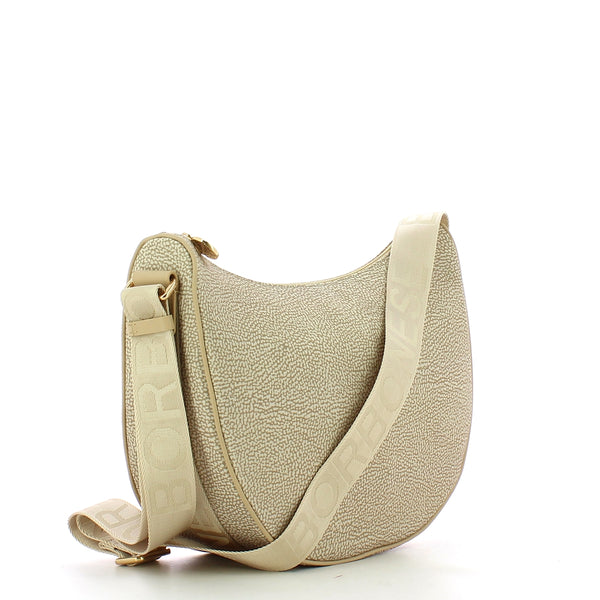 Borbonese - Borsa Luna Bag Middle in Nylon Riciclato Sabbia - 934411I15 - SABBIA