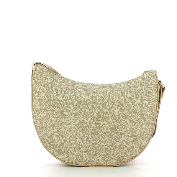 Borbonese - Borsa Luna Bag Middle in Nylon Riciclato Sabbia - 934411I15 - SABBIA