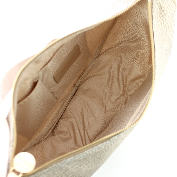 Borbonese - Borsa Luna Bag Middle in Nylon Riciclato Sabbia - 934411I15 - SABBIA