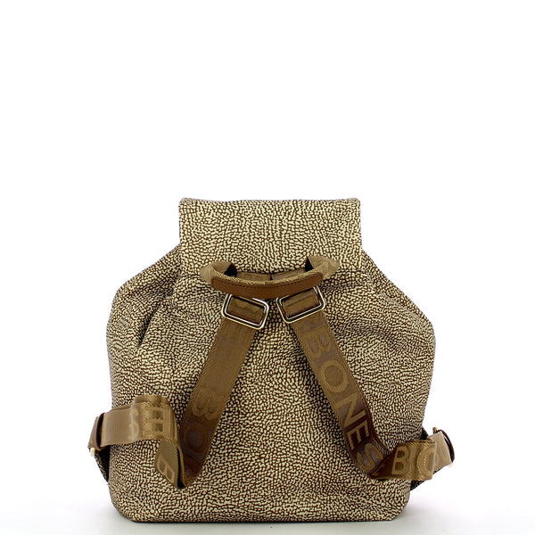 Borbonese - Medium Beige Brown Backpack made of Recycled Nylon - 934486I15 - BEIGE/MARRONE