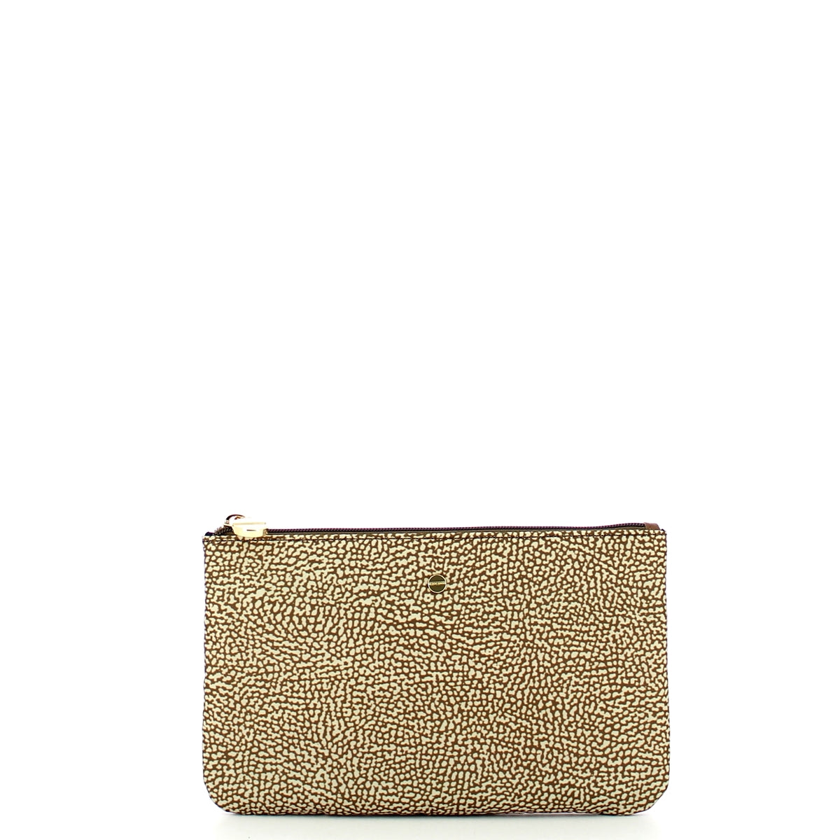 Borbonese - Beige Brown Pouch made of Recycled Nylon - 930118I15 - BEIGE/MARRONE | Italystation.com