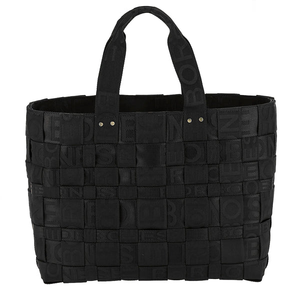 Borbonese - Shopper Strapcycle Large Nero 924522H27 NERO | Italystation.com Shop Now at italystation.com