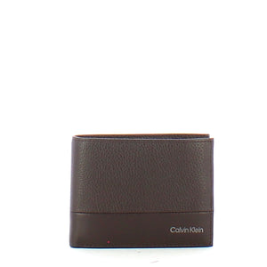 Calvin Klein - Portafoglio in pelle con portamonete - K50K509180 - 深色/棕色