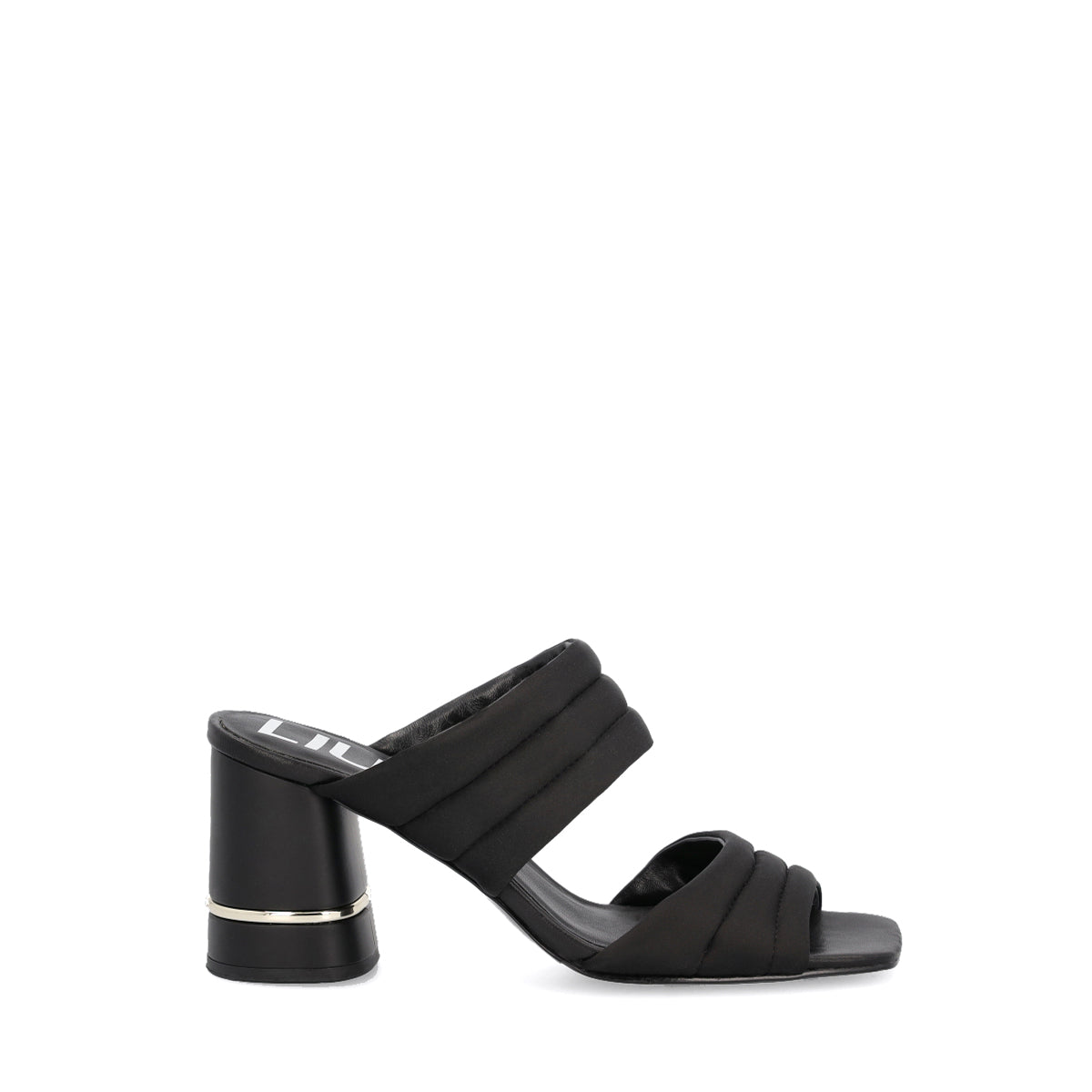 Liu Jo - Sandali Nice bold in raso con tacco largo Black - SA2207T0380 - BLACK