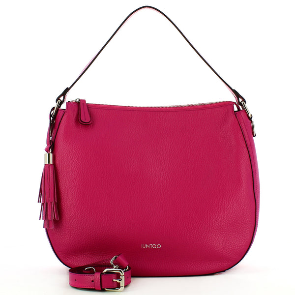 Iuntoo - Hobo Bag in pelle Armonia Fuxia - 168047 - FUXIA