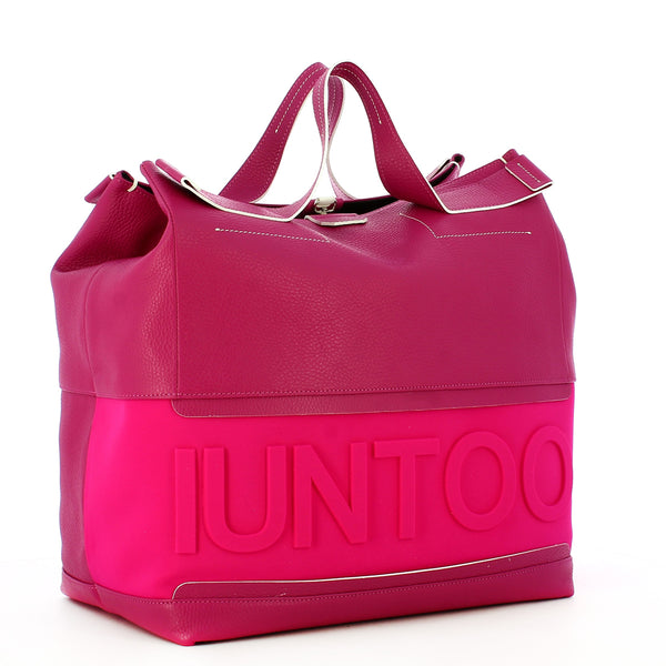 Iuntoo - Shopper XXXL con logo in rilievo Pratica - 141001 - FUXIA-BEACH/PARTY