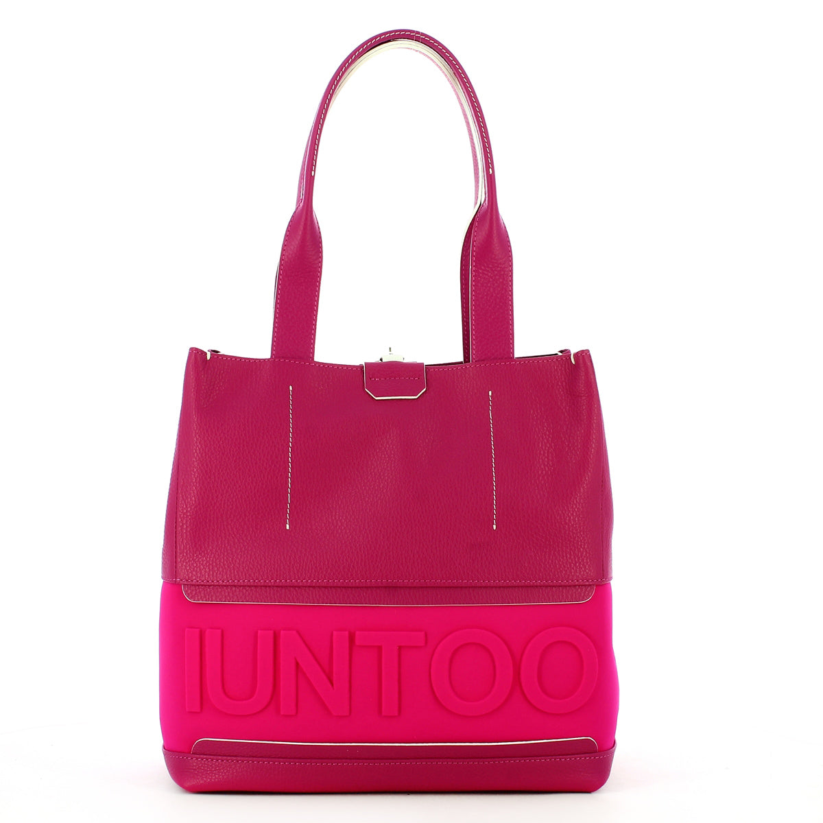 Iuntoo - Shopper Media con logo in rilievo Pratica - 141002 - FUXIA-BEACH/PARTY