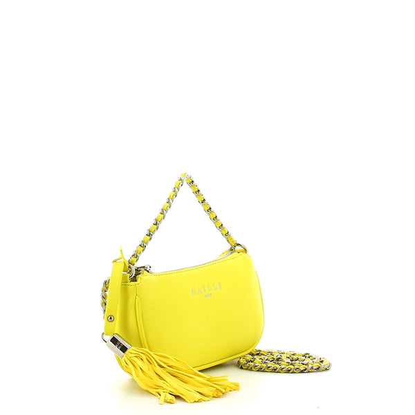 Gaëlle - Mini Borsa a spalla con nappina Giallo - GBDA3100AB - GIALLO