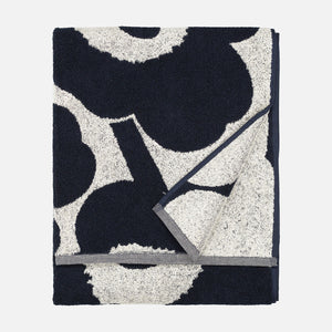 Marimekko - Unikko 浴巾 70x150 公分 - 070525 - 棉質，/深色/藍色