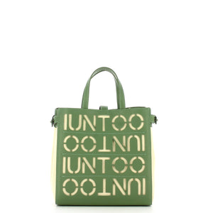 Iuntoo - Shopper Piccola Graziosa con logo Salvia Beige - 140003 - SALVIA-BEIGE