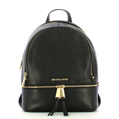Michael Kors - Rhea Medium Gold Black Backpack - 30S5GEZB1L - BLACK
