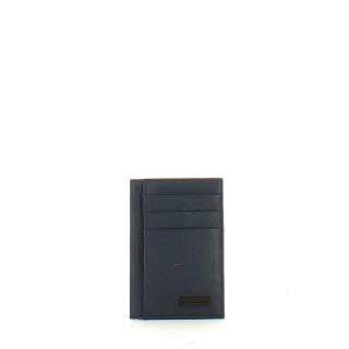 Borbonese - Porta Carte di credito Verticale in pelle Blu - 940347560 - BLU