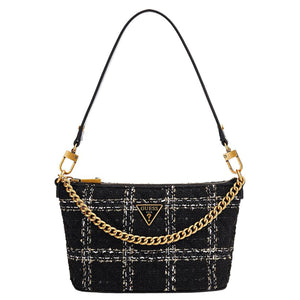 Guess - Borsa a spalla Cessily Tweed Black White - HWXT7679010 - BLACK/WHITE