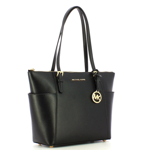 Michael Kors - Jet Set Gold Black Tote Bag - 30F2GTTT8L - BLACK