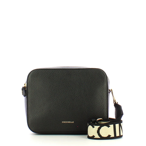 Coccinelle - tebe noir crossbody bag - mn555m301 - noir | Italystation.com - Shop Now at italystation.com