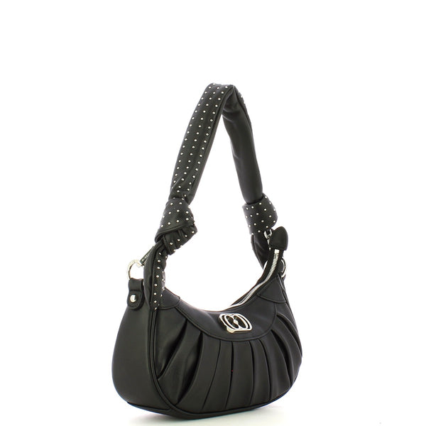 La Carrie - Borsa a spalla Curly Mary Small Bag - 122P-TS-300-LEA - BLACK