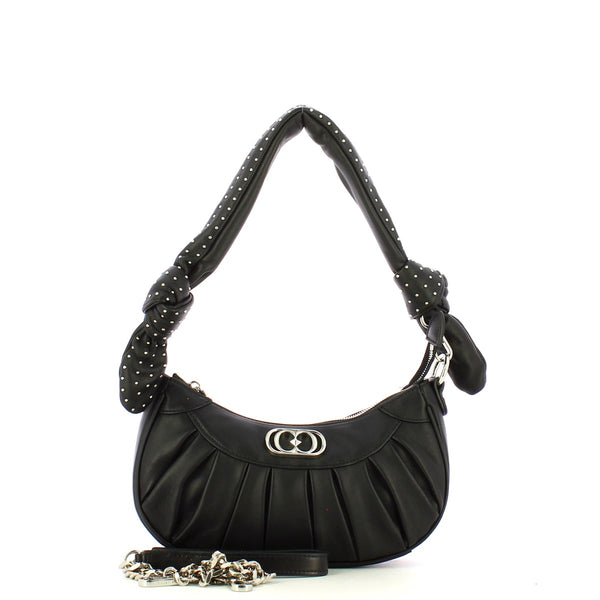 La Carrie - Borsa a spalla Curly Mary Small Bag - 122P-TS-300-LEA - BLACK