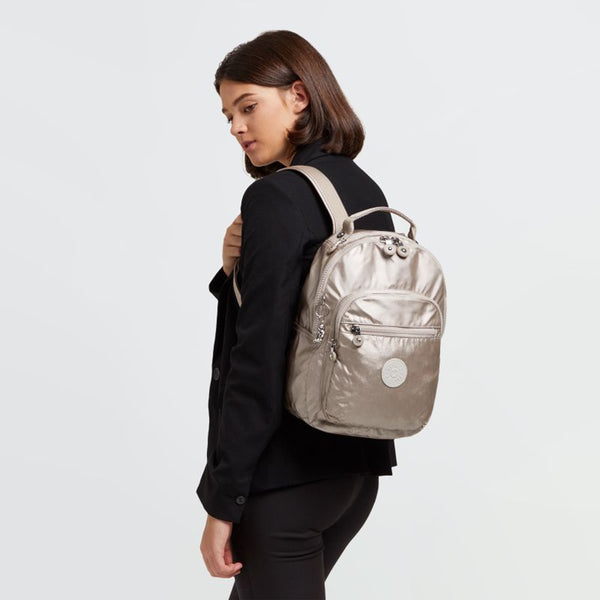 Kipling - Zainetto Seoul S Metallic Glow KPKI3789 METALLIC | Italystation.com Shop Now at italystation.com