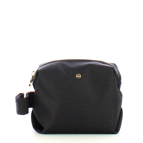 Borbonese - Vanity Case in Recycled Nylon Dark Black - 932025I15 - DARK/BLACK