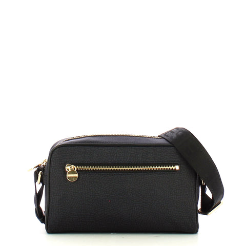 Borbonese - Small Crossbody Bag in Recycled Nylon Dark Black - 934115I15 - DARK/BLACK