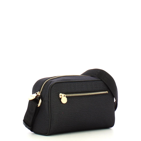 Borbonese - Small Jet Dark Black Camera Bag made of Recycled Nylon - 934115I15 - DARK/BLACK