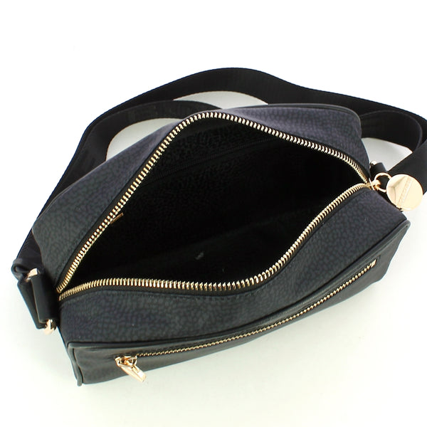 Borbonese - Small Jet Dark Black Camera Bag made of Recycled Nylon - 934115I15 - DARK/BLACK