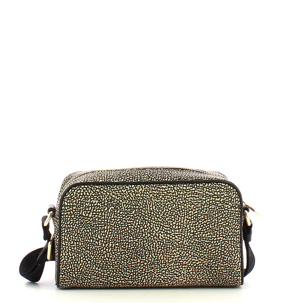 Borbonese - Small Jet OP Natural Black Camera Bag made of Recycled Nylon - 934115I15 - OP/NATURALE/NERO