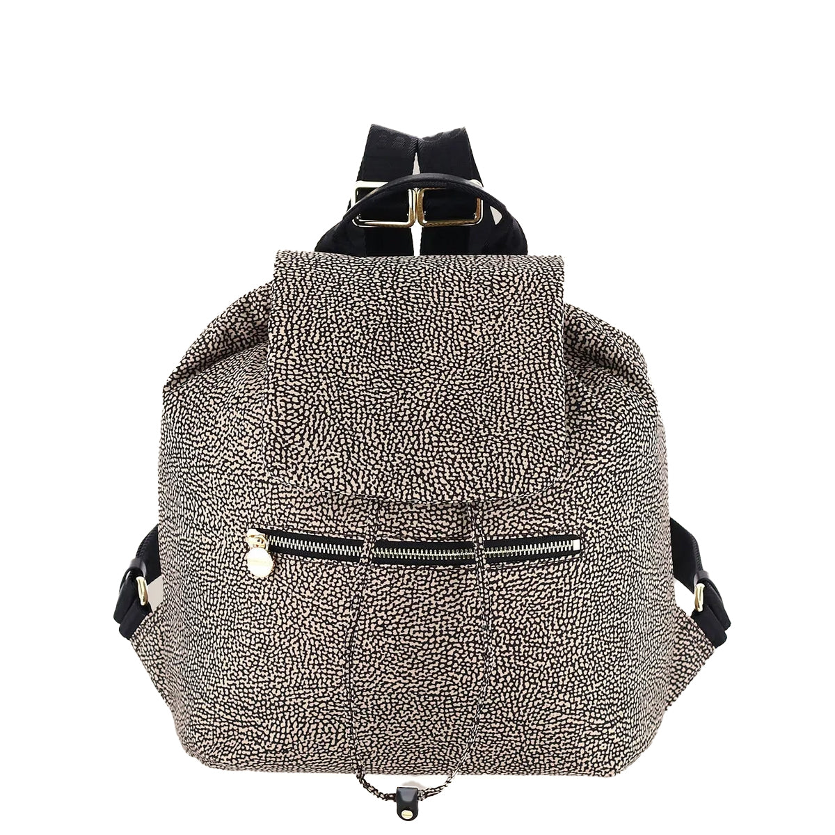 Borbonese - Medium OP Natural Black Backpack made of Recycled Nylon - 934486I15 - OP/NATURALE/NERO