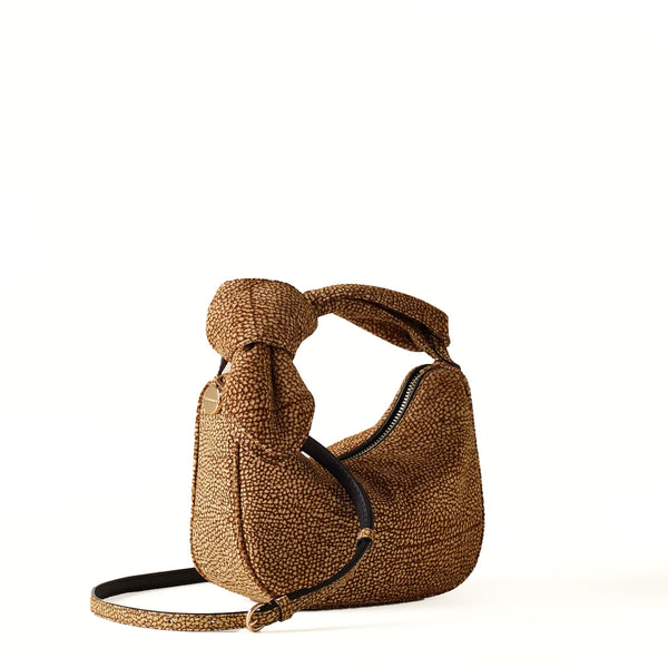 Borbonese - Borsa Luna Bag Petite in Suede OP Naturale - 913939684 - OP/NATURALE