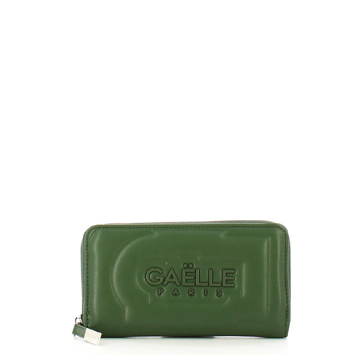 Gaëlle - Portafoglio Matellassé con logo Zip Around Verde - GBADP3697 - VERDE