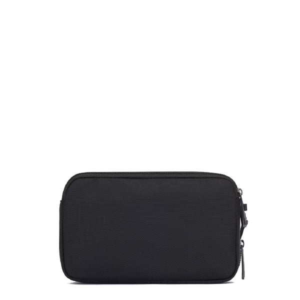 Piquadro - Pochette a due scomparti in tessuto riciclato Brief 2 - AC5940BR2R - NERO