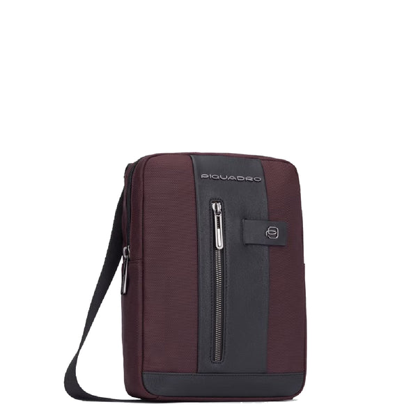 Piquadro - Borsello porta iPad®Brief 2 in tessuto riciclato - CA1816BR2 - MARRONE/NERO