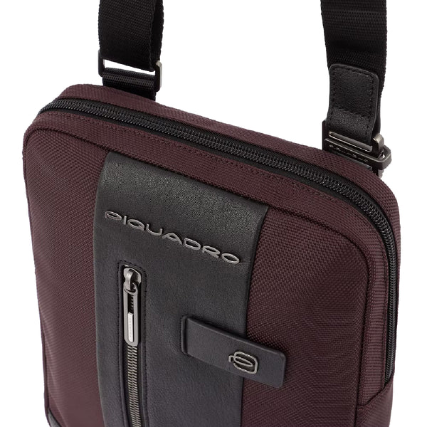 Piquadro - Borsello porta iPad®Brief 2 in tessuto riciclato - CA1816BR2 - MARRONE/NERO