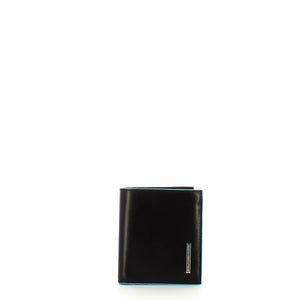 Piquadro - Portafoglio Verticale con portamonete RFID Blue Square - PU5964B2R - NERO