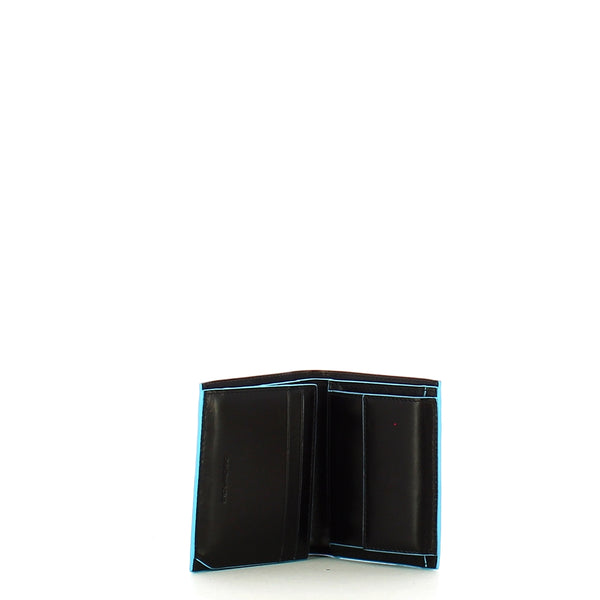 Piquadro - Portafoglio Verticale con portamonete RFID Blue Square - PU5964B2R - NERO