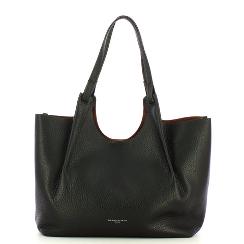 Gianni Chiarini - Dua Nero Castoro Hobo Bag - BS 9720 RNGDBL - NERO-CASTORO