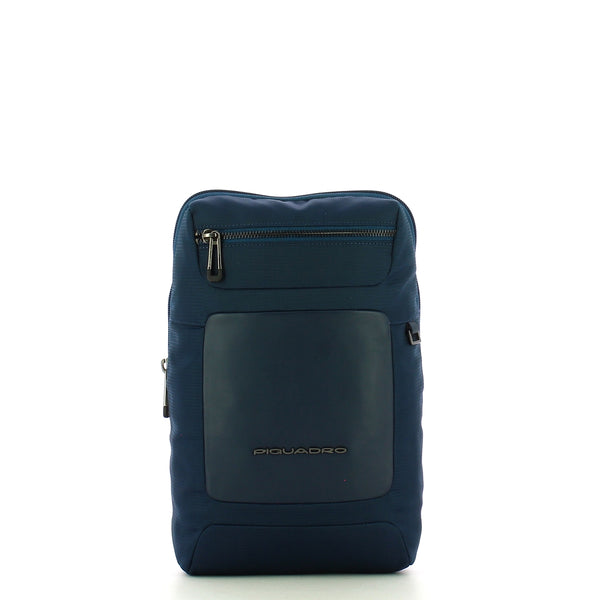 Piquadro - Monospalla Porta iPad® in tessuto riciclato Macbeth - OUTCA5311S115 - BLU