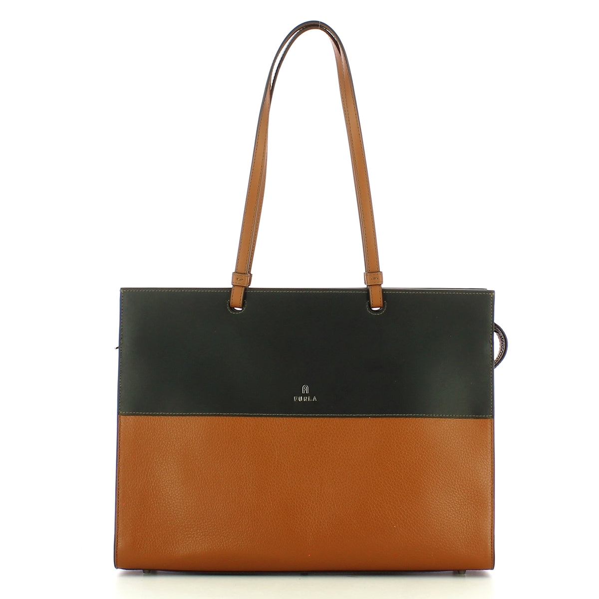 Furla - Borsa a spalla Varsity L Cognac Nero - WB00730BX1203 - COGNAC/H+NERO