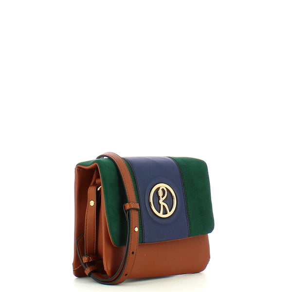 Roberta Di Camerino - Borsa a tracolla Lido - C05040Y98 - CUOIO/VERDE/BLU