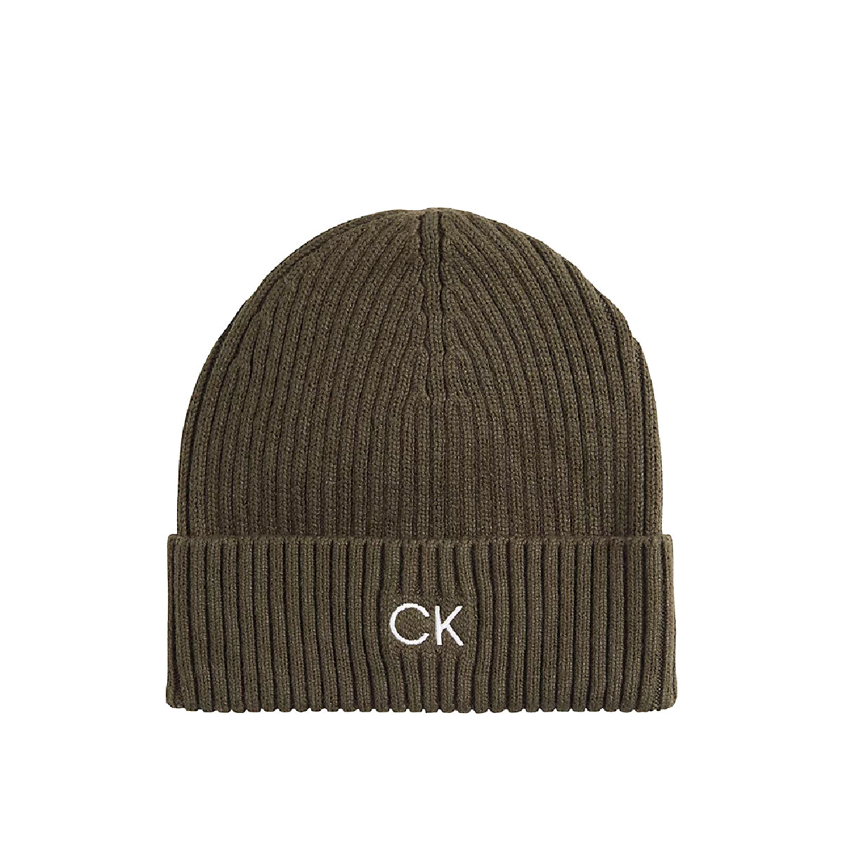 Calvin Klein - Berretto in Misto Cotone Biologico Dark Olive - K50K509680 - DARK/OLIVE