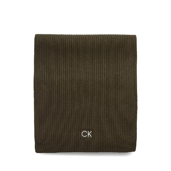 Calvin Klein - Sciarpa in Misto Cotone Biologico Dark Olive - K50K509693 - DARK/OLIVE