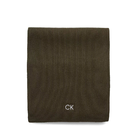 Calvin Klein - Sciarpa in Misto Cotone Biologico Dark Olive - K50K509693 - DARK/OLIVE