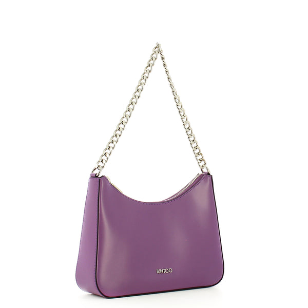 Iuntoo - borsa a spalla media soave lilla - 168059 - lilla | Italystation.com - Shop Now at italystation.com