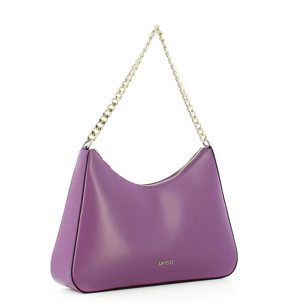 Iuntoo - borsa a spalla grande soave lilla - 168060 - lilla | Italystation.com - Shop Now at italystation.com
